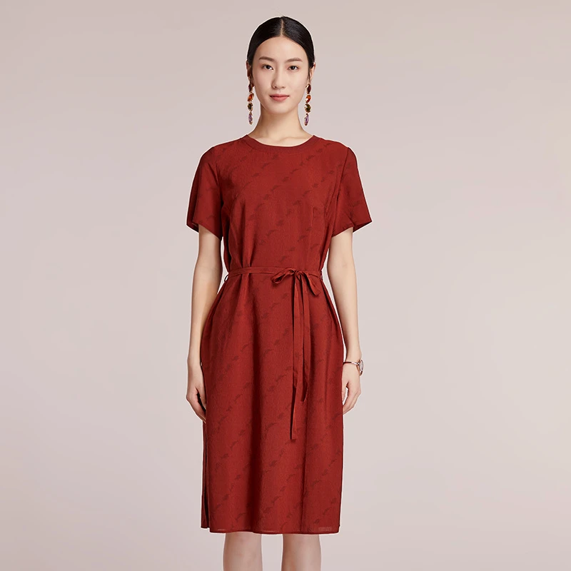 菲姿FEIZI夏季简约休闲连衣裙0B4C3