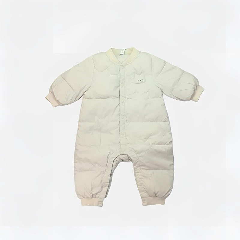 婴儿连体衣冬季白鸭绒加厚保暖男女宝宝爬服冬装婴幼儿外出服