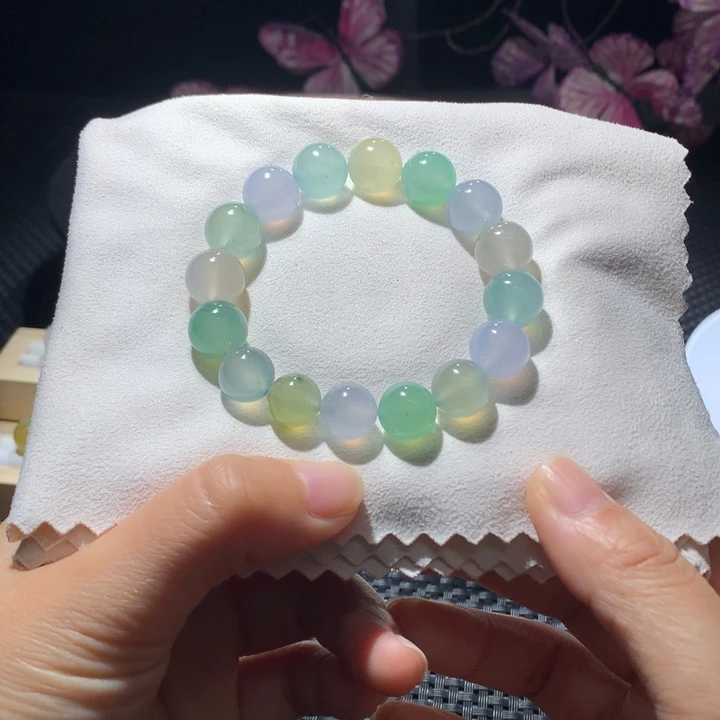 翡翠散珠天然缅甸翡翠A货款10.43-12+