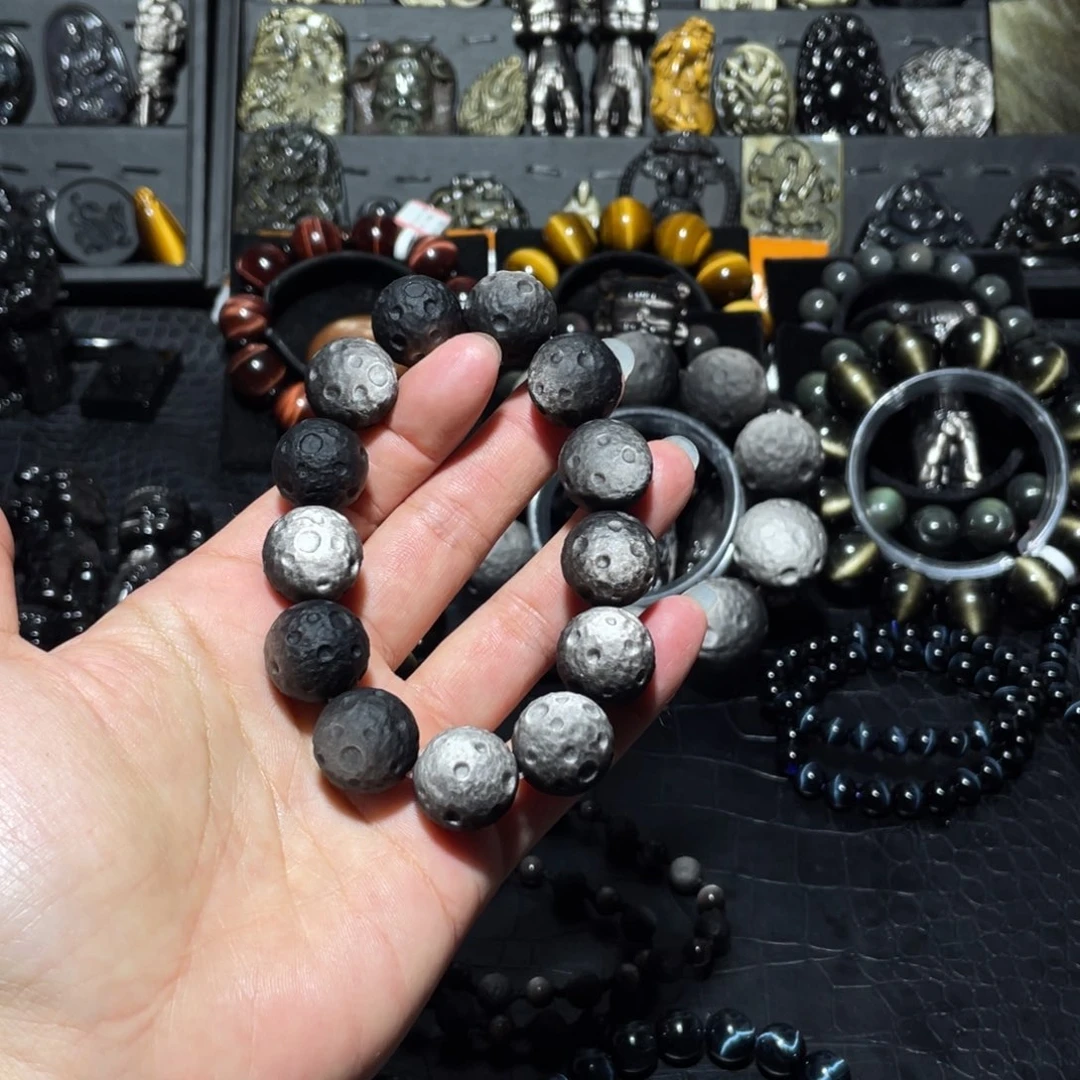 黑曜岩珠宝奇石未镶嵌刚**夫