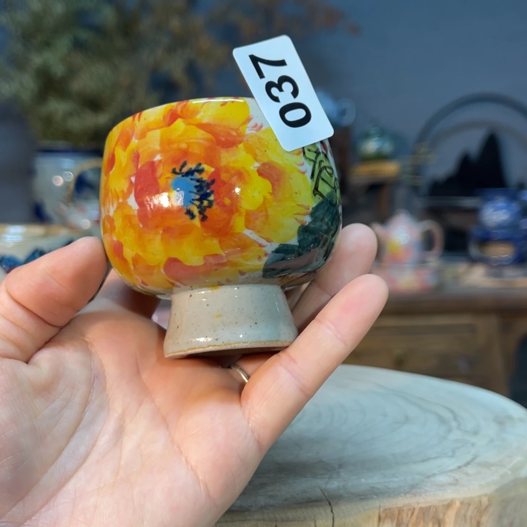 杯素浅陶瓷手工手绘