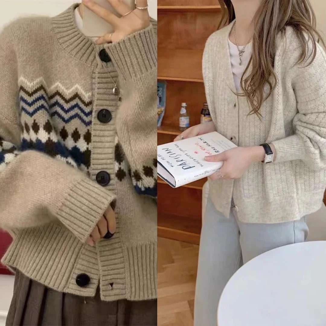 （41-80）秋冬新款毛衣开衫套头