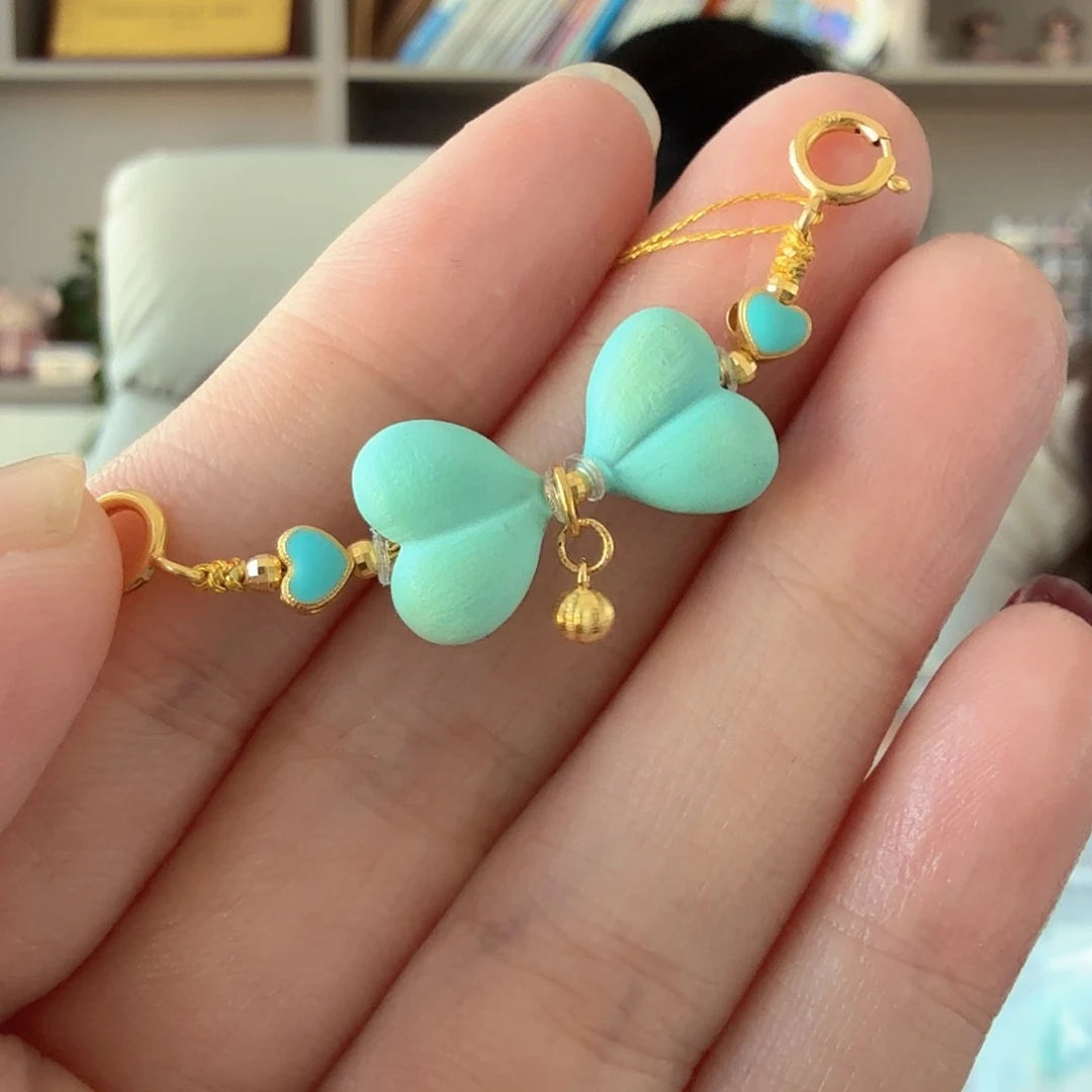 绿松石18K金镶嵌珠宝奇石