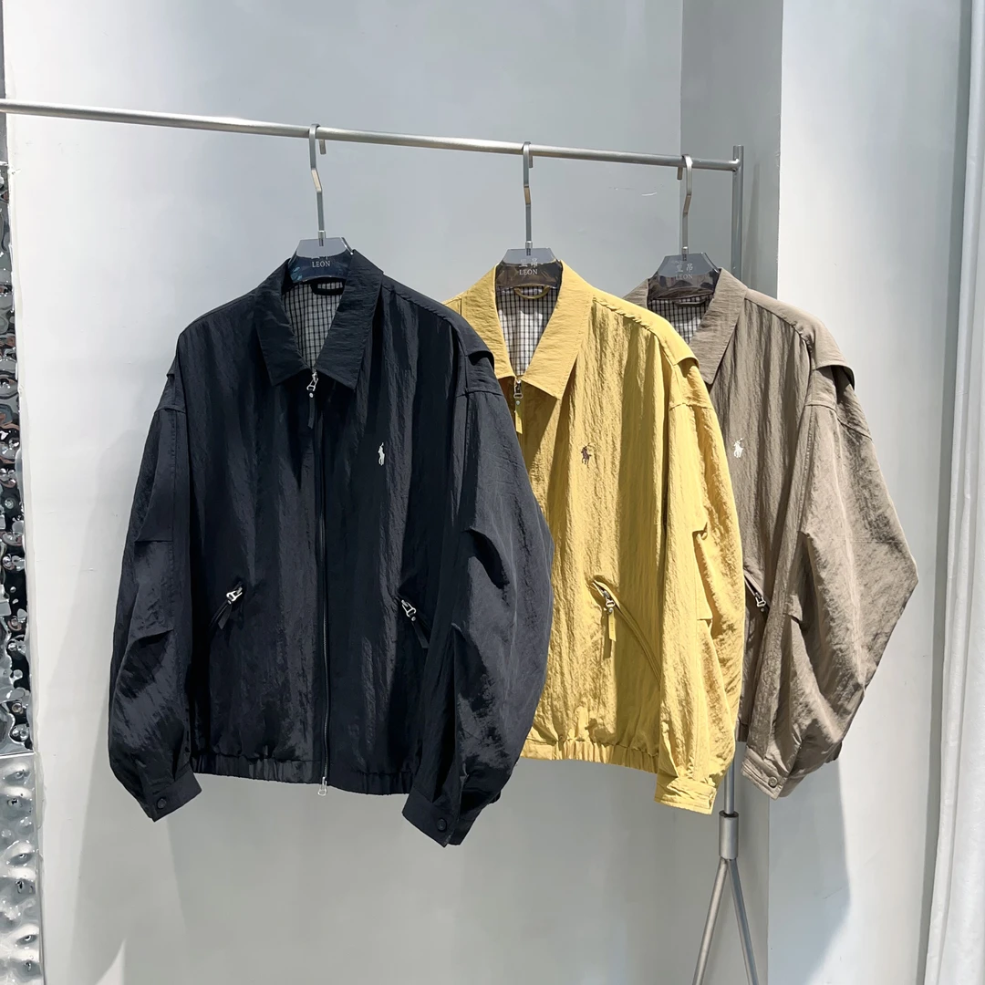 【赢家】春季新款宽松廓形莱赛定制面料尔翻领刺绣外套25096