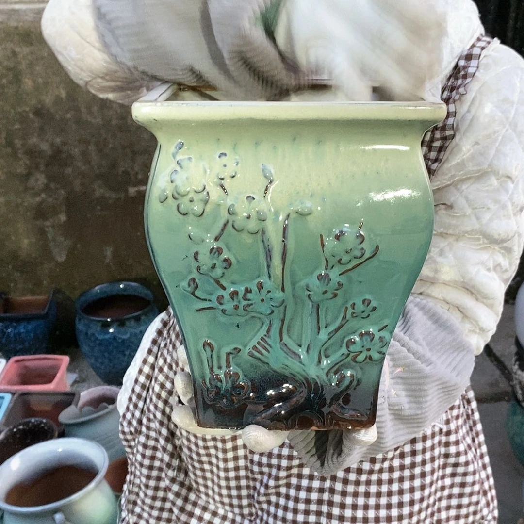紫砂花盆正品口20高24