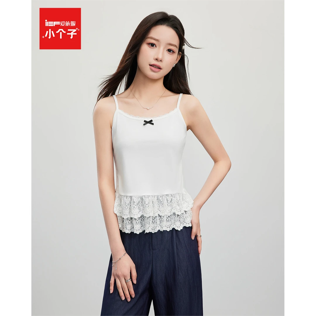 IEF/爱依服【小个子】2025夏季新款韩版甜美纯欲风百搭蕾丝边吊带