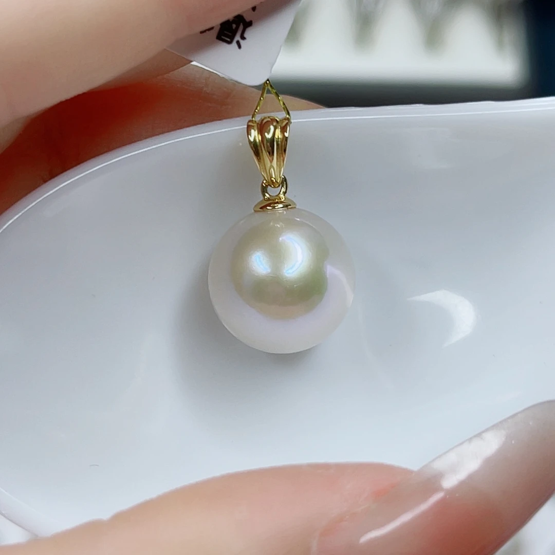 淡水珍珠银S925镶嵌吊坠(不含链)