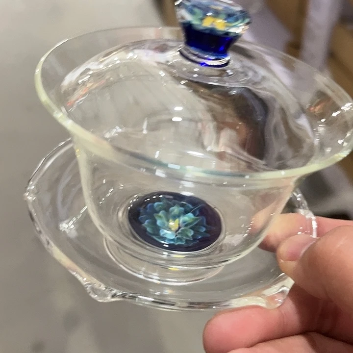 孤品 蓝花盖碗 孤品
