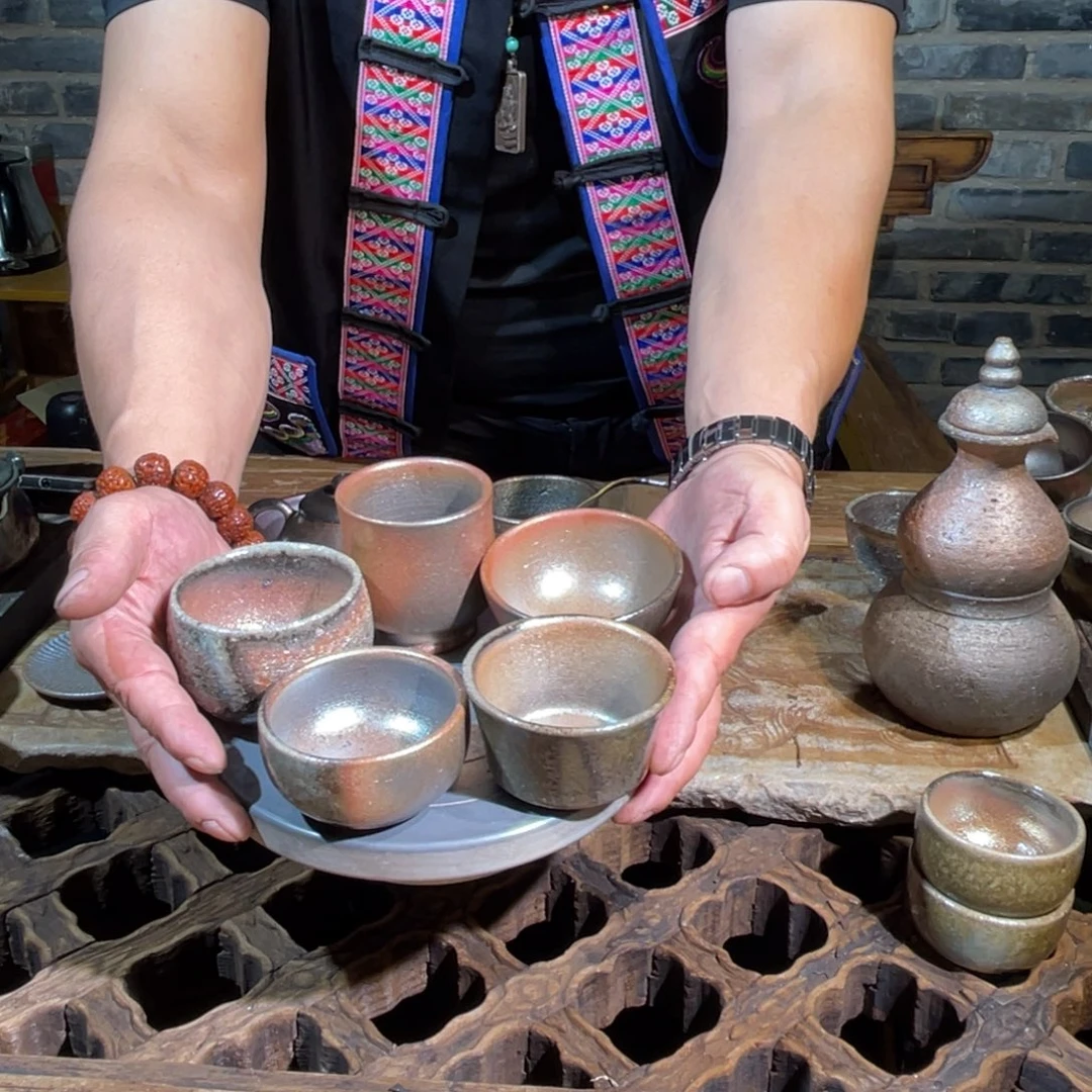 张***生杯云南陶泥高温柴烧茶具