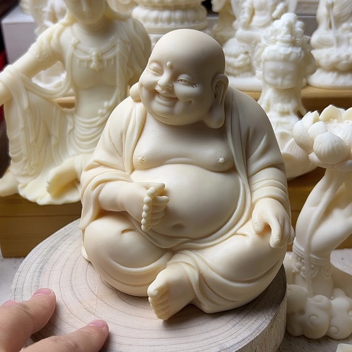 峡***巅藤弥勒14公分摆件➕送底座