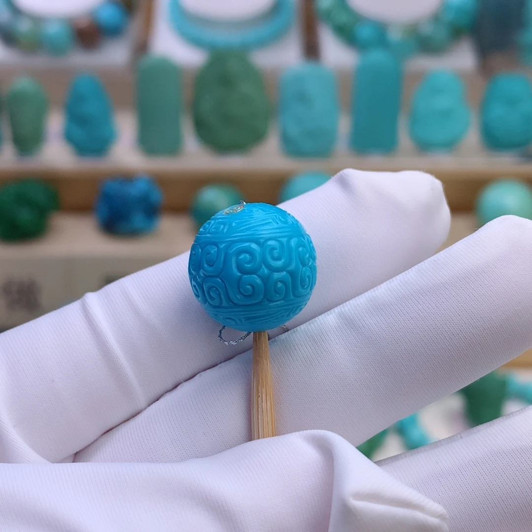 绿松石未镶嵌挂件