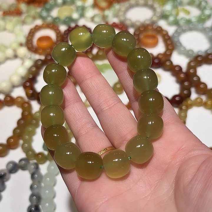 未镶嵌蛇纹石玉手串