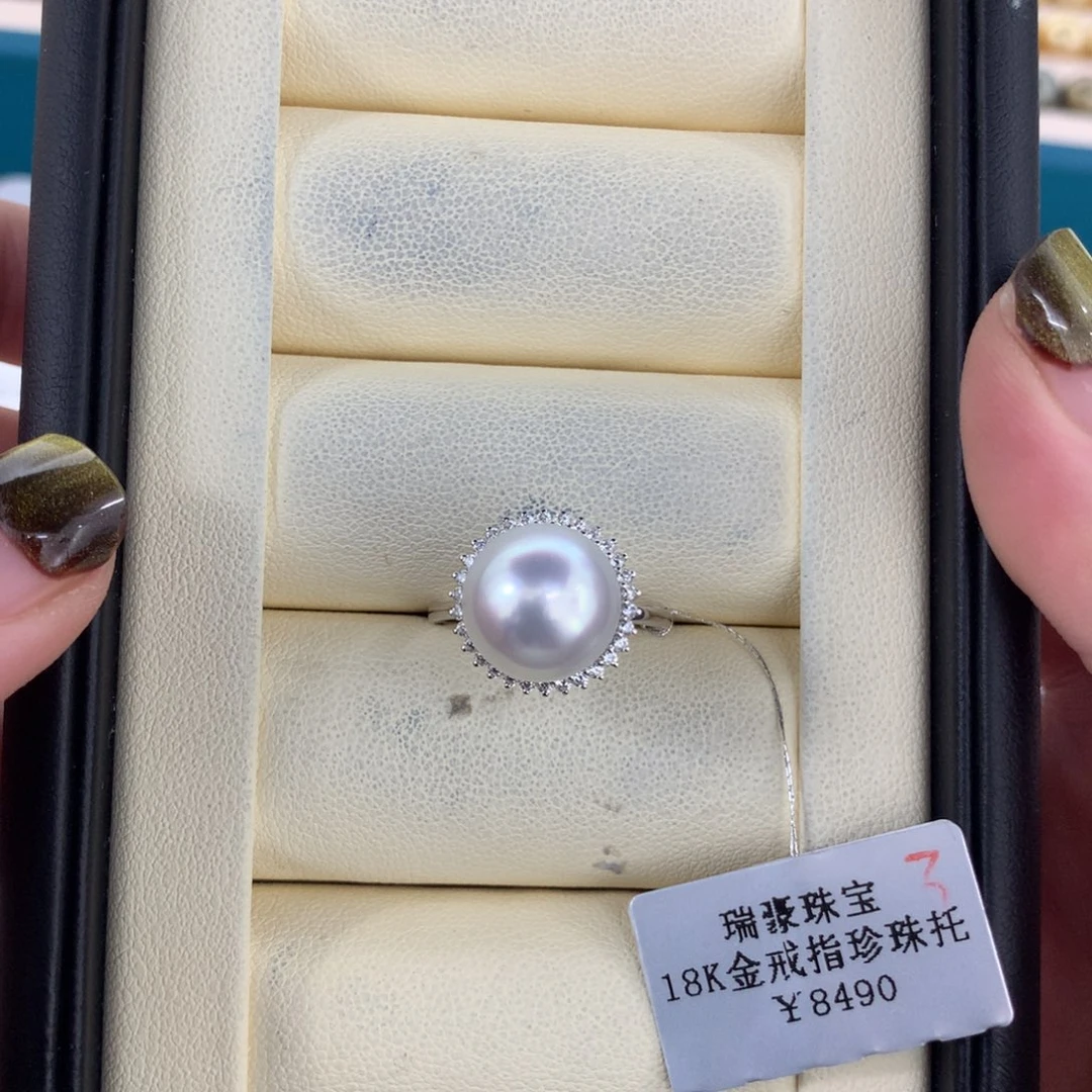 糖***妹定制海水珍珠未镶嵌裸珠澳白10-11