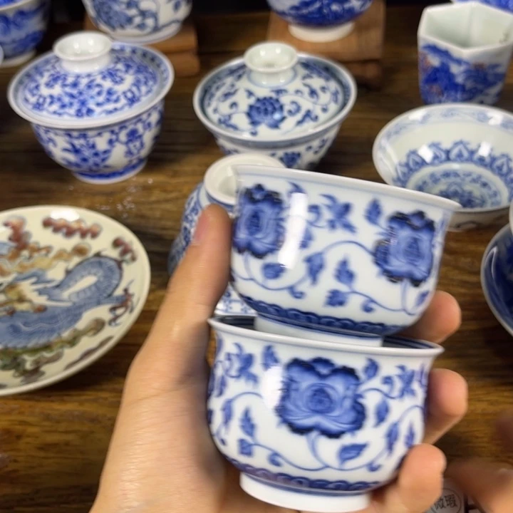 知****…景德镇陶瓷青花主人杯