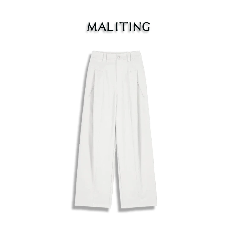 夏款九分薄款风琴裤~显瘦休闲裤女小个子宽松直筒百搭阔腿 0796