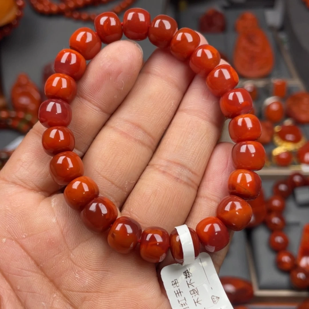 【闪购商品】南红玛瑙珠宝奇石未镶嵌单圈9