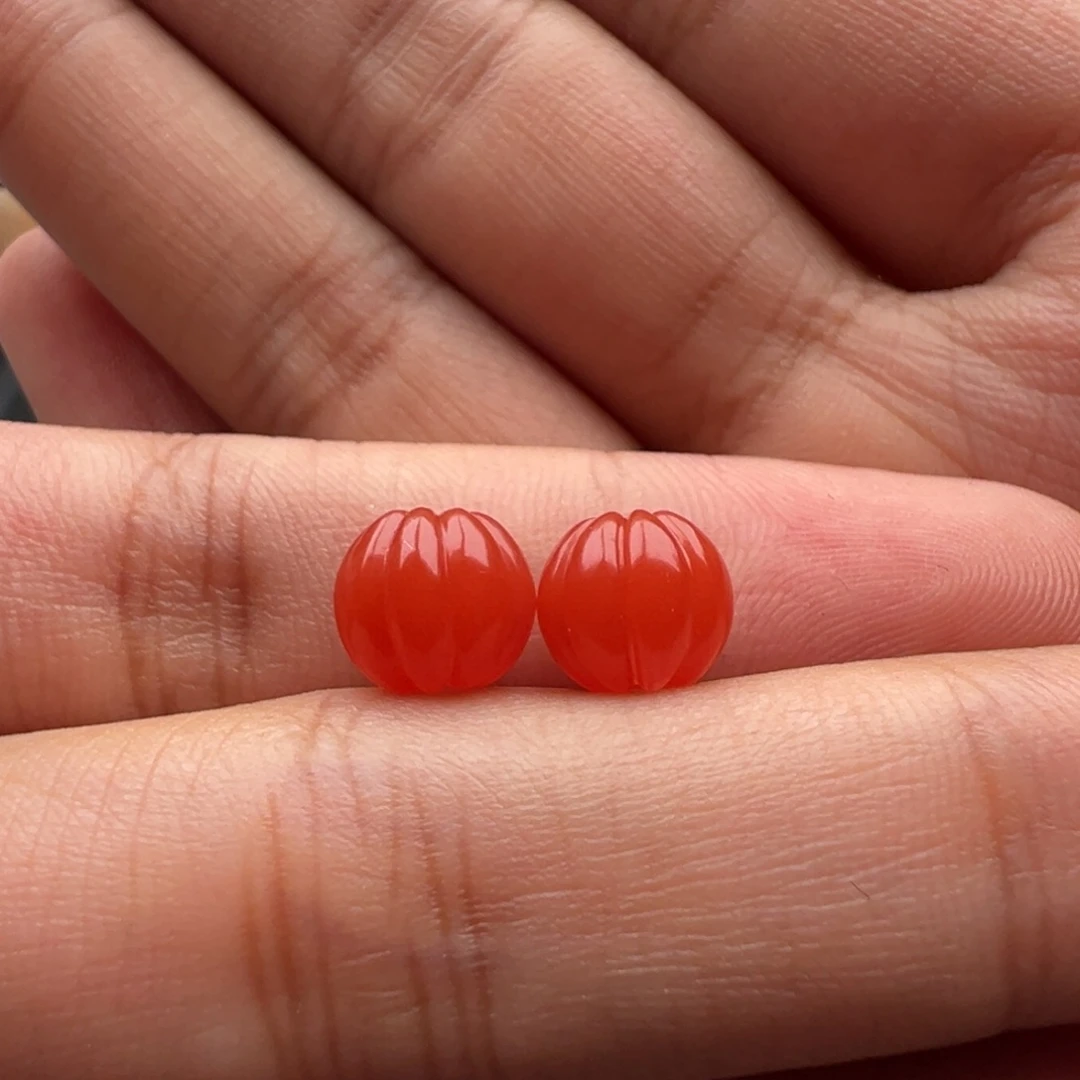 南红玛瑙未镶嵌瓜珠8.4