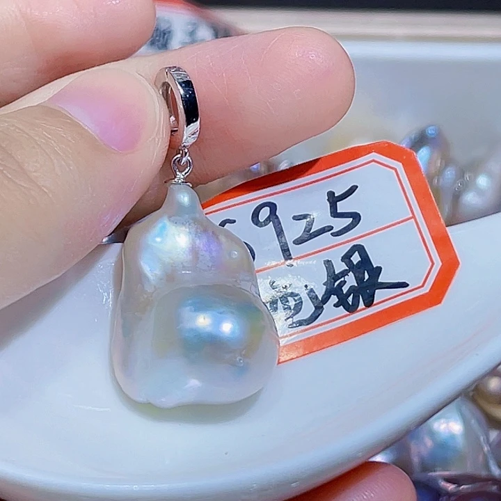 淡水珍珠银S925镶嵌颈饰