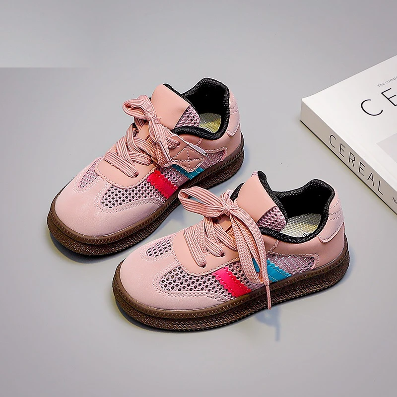 女童鞋子儿童休闲运动鞋新款春夏款单网面透气夏季板鞋412801