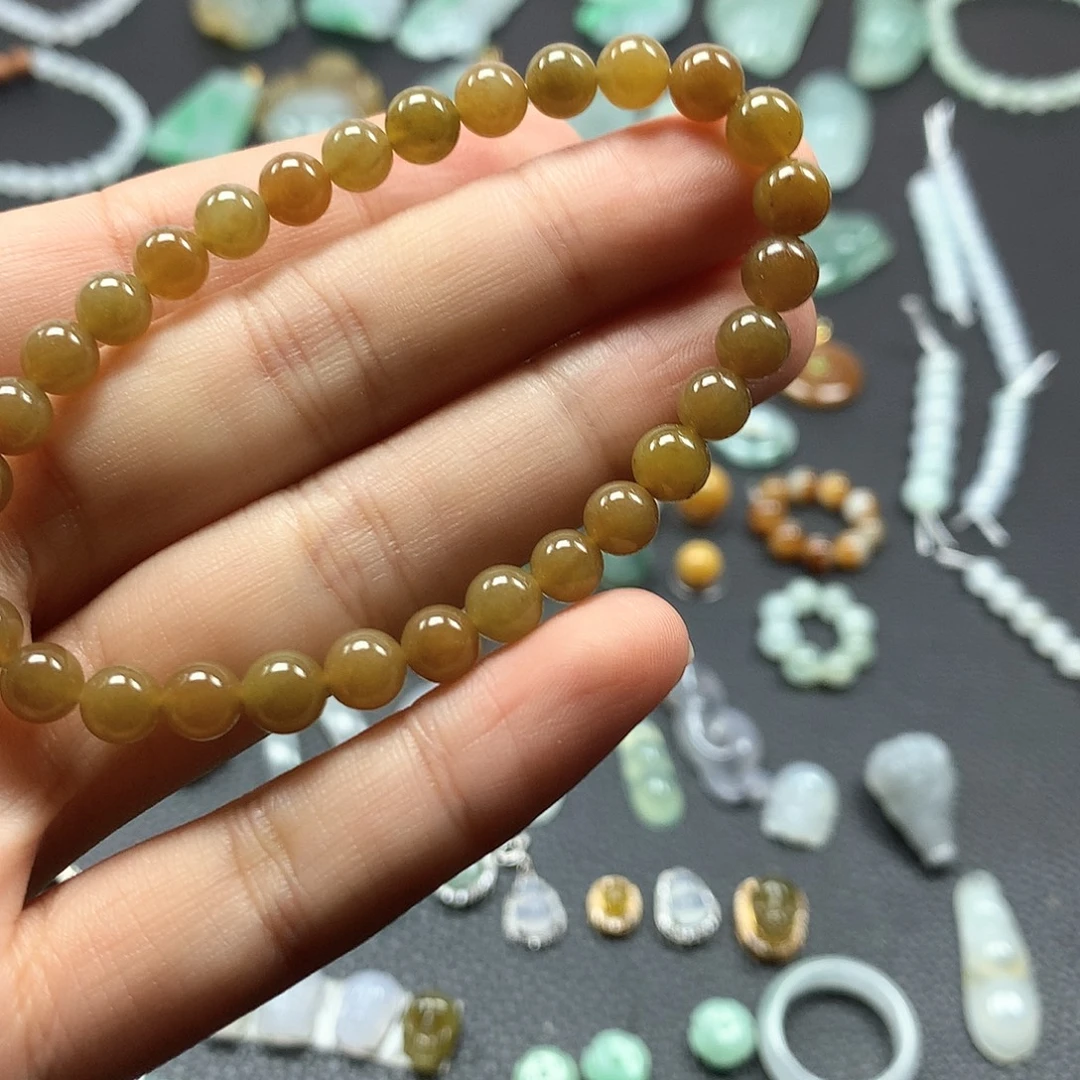 翡翠未镶嵌颈饰手串