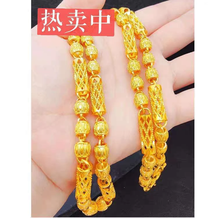 合金项链 （镂空金色转运珠项链饰品）抖音好物轻奢百搭休闲时尚