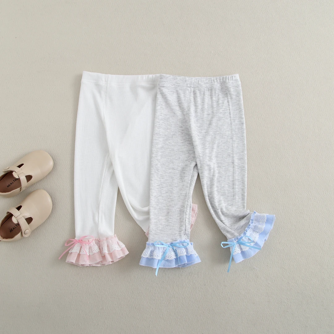童装女童裤子洛丽塔脚口洋气衣服宝宝打底裤夏装小女孩潮款长裤