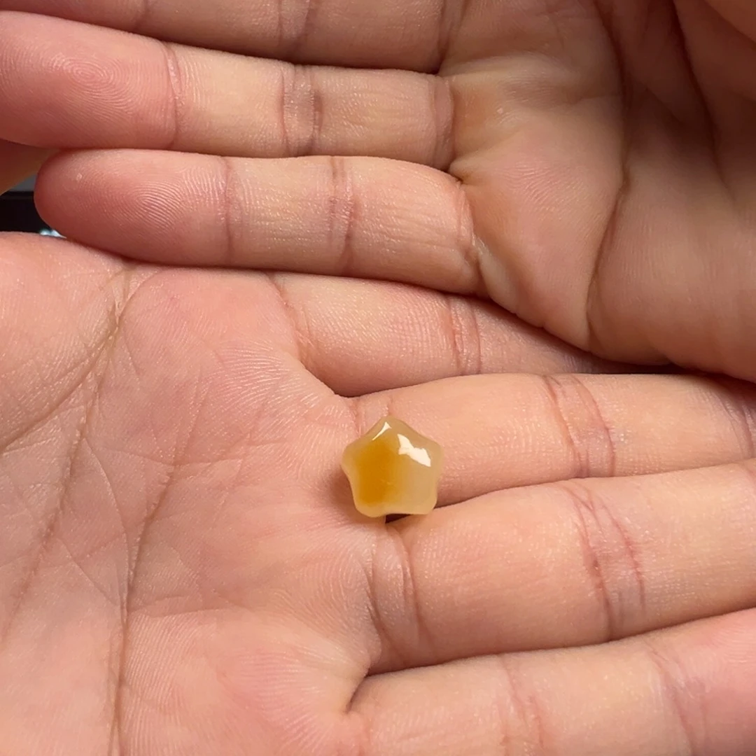 蜜蜡颈饰未镶嵌星星提溜（打孔不退换）