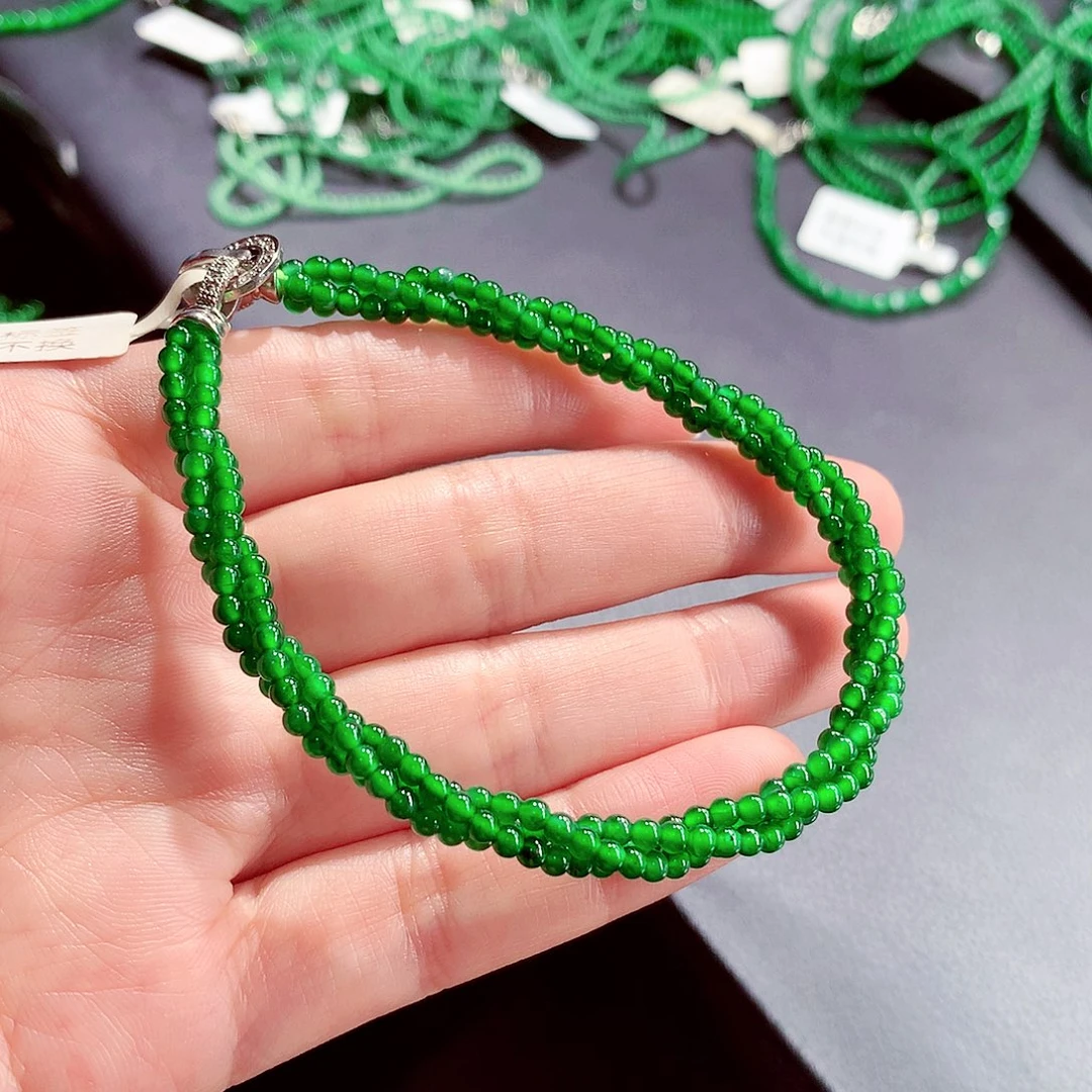 翡翠未镶嵌毛衣链