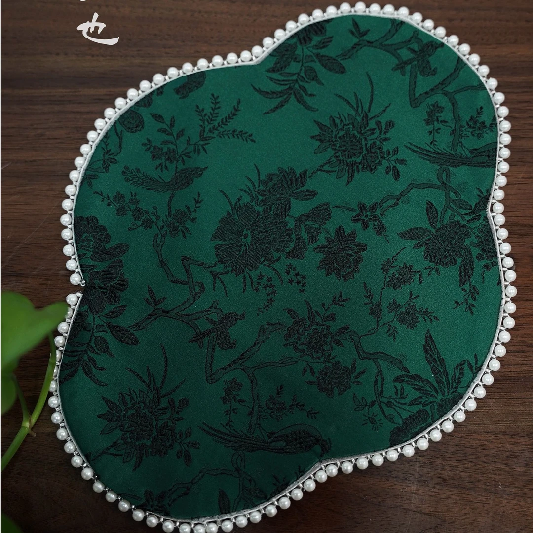 【明也茶器】珍珠边海棠茶席家用防烫壶垫碗垫