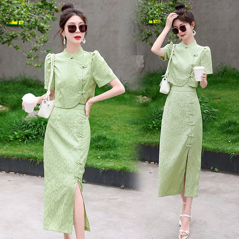 新中式风改良旗袍套装女2025夏季新款高端气质女神范两件套