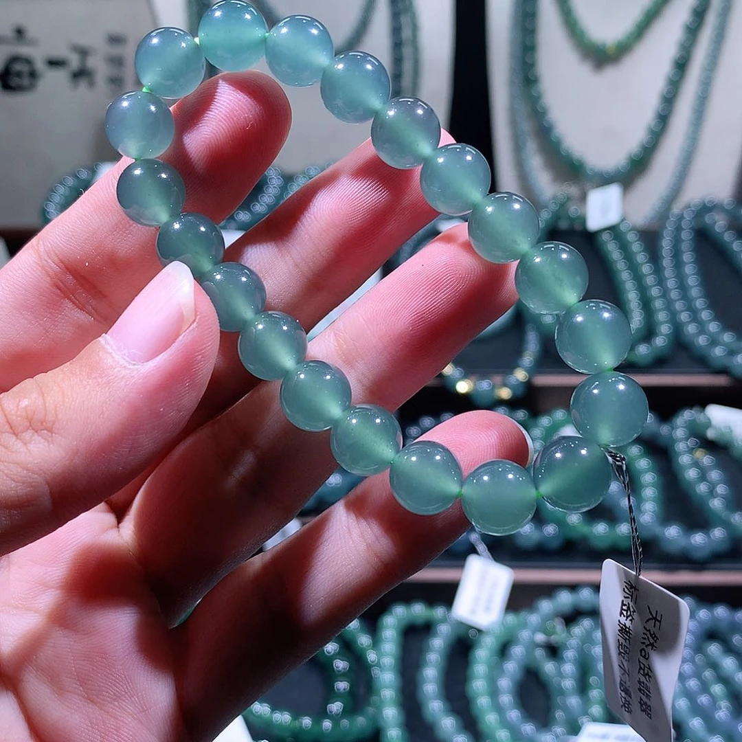 未镶嵌手链翡翠天然a货翡翠手串9.8