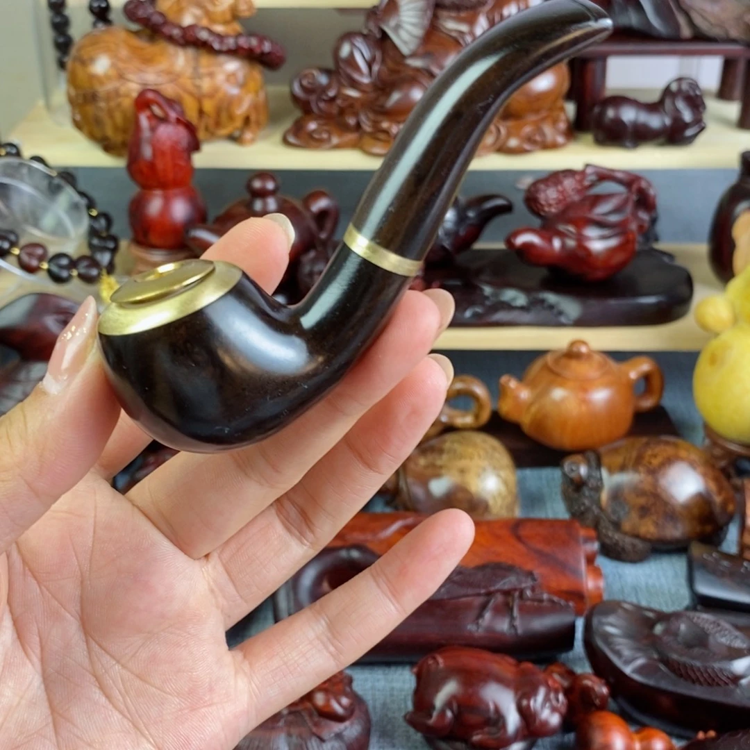 檀香木紫光檀烟斗手把