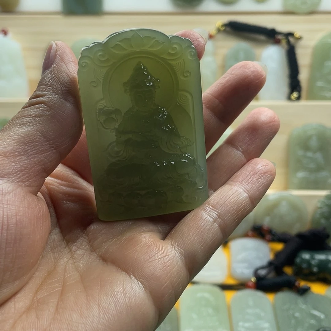 【闪购商品】双面雕坐莲观音牌