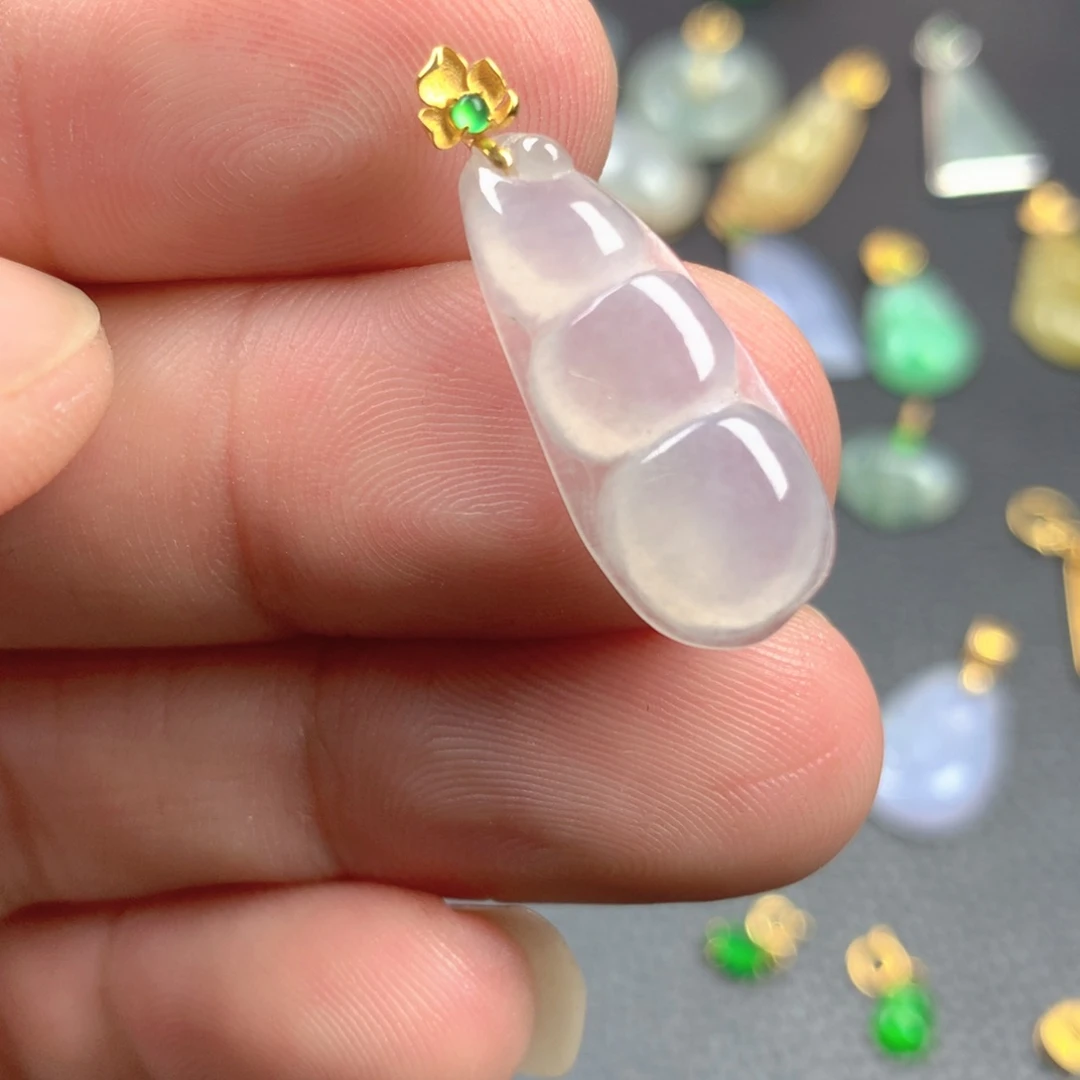 【闪购商品】颈饰18K金镶嵌翡翠翡翠