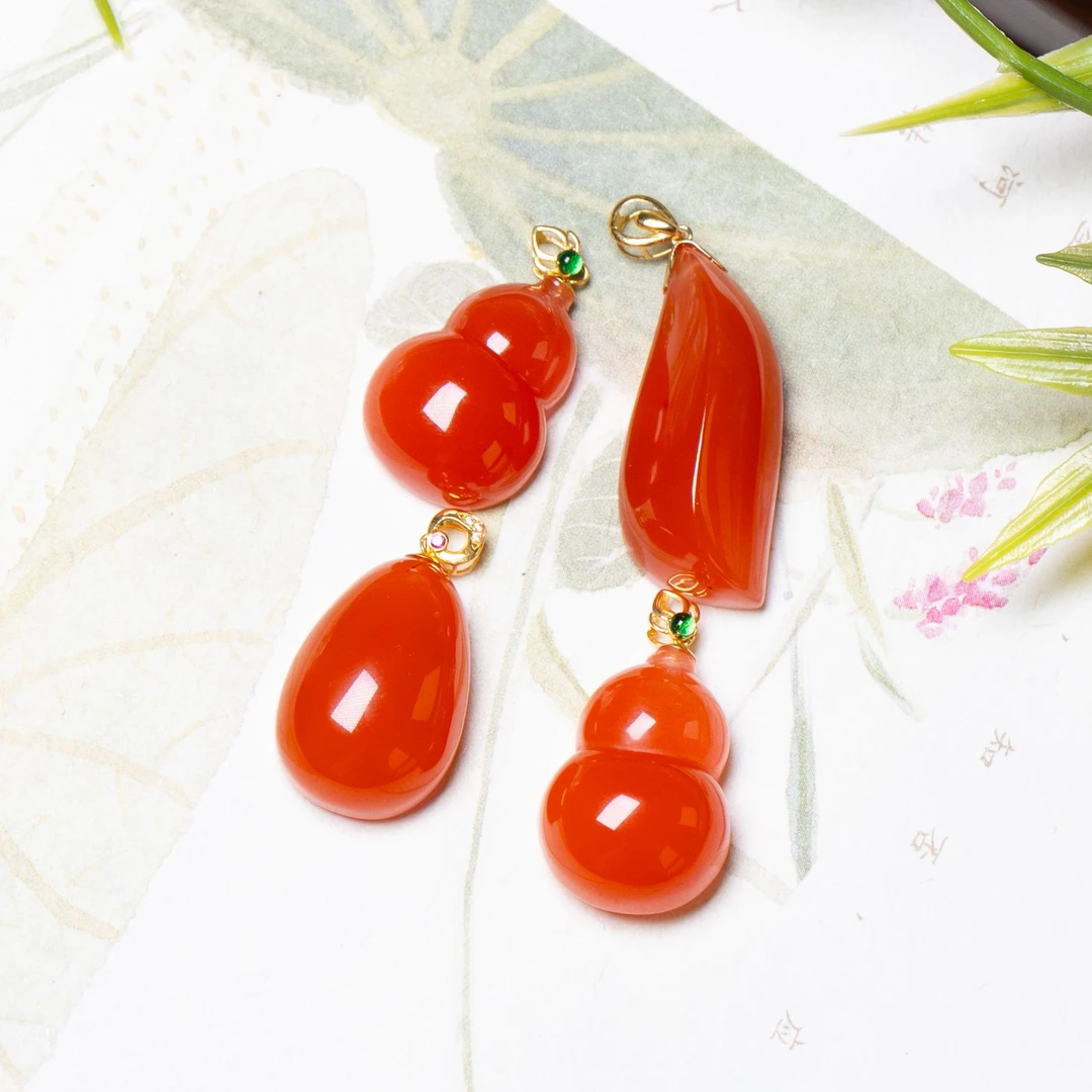 保山南红18K吊坠【承禧原矿】SH50-9156多样性其一