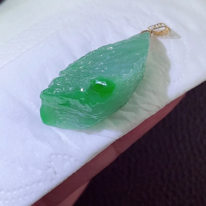 颈饰18K金镶嵌翡翠翡翠