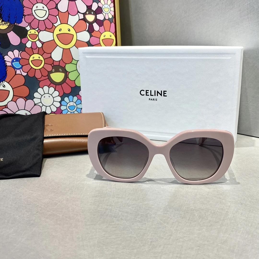 99新 Celine/思琳 思琳   粉色太阳镜 眼镜