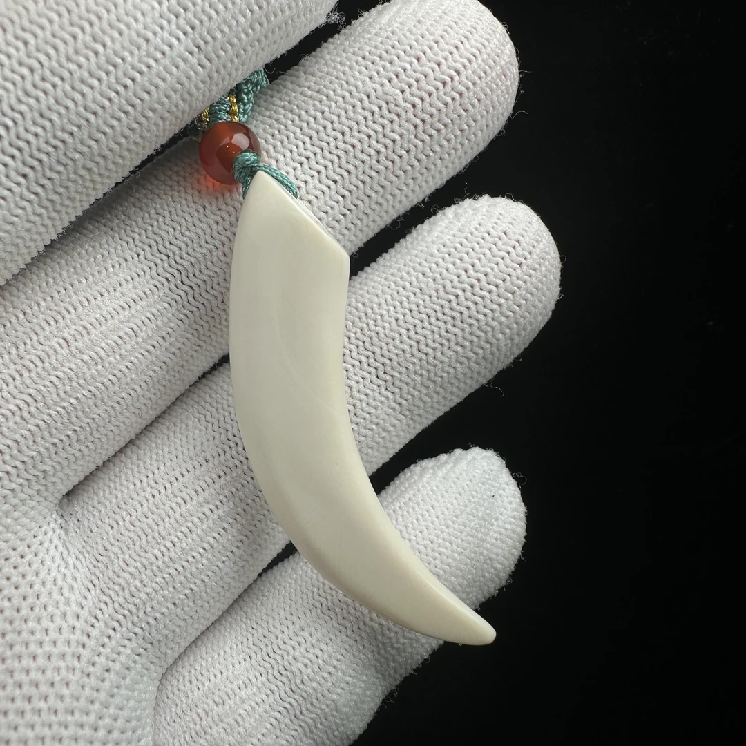 L3574天然猛犸牙牙尖47.3mm支持鉴定 假一罚四