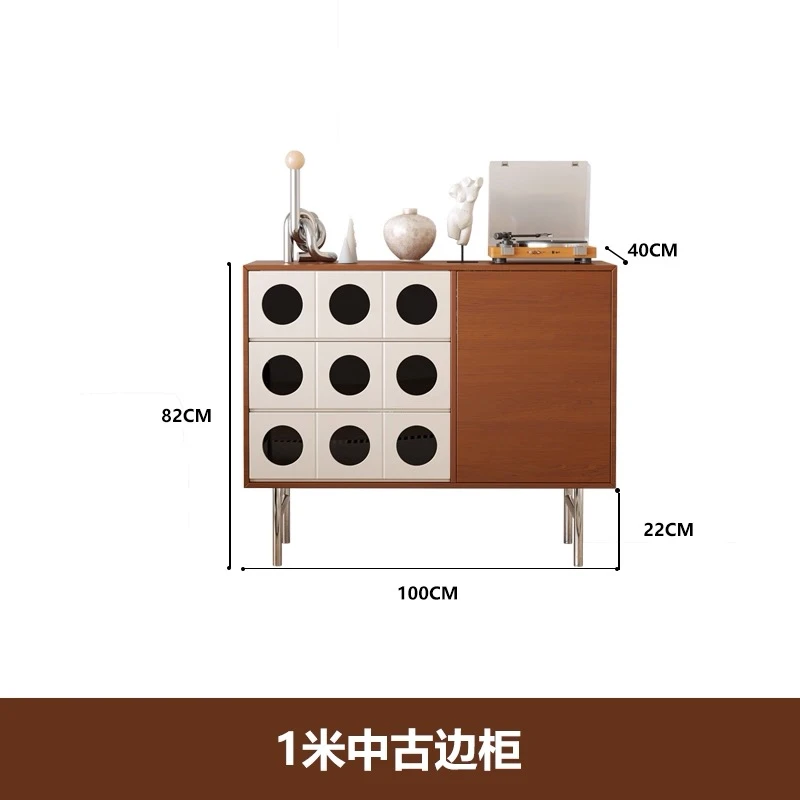 中古风包豪斯泡泡柜实木电视柜创意法式收纳储物北欧客厅落地柜