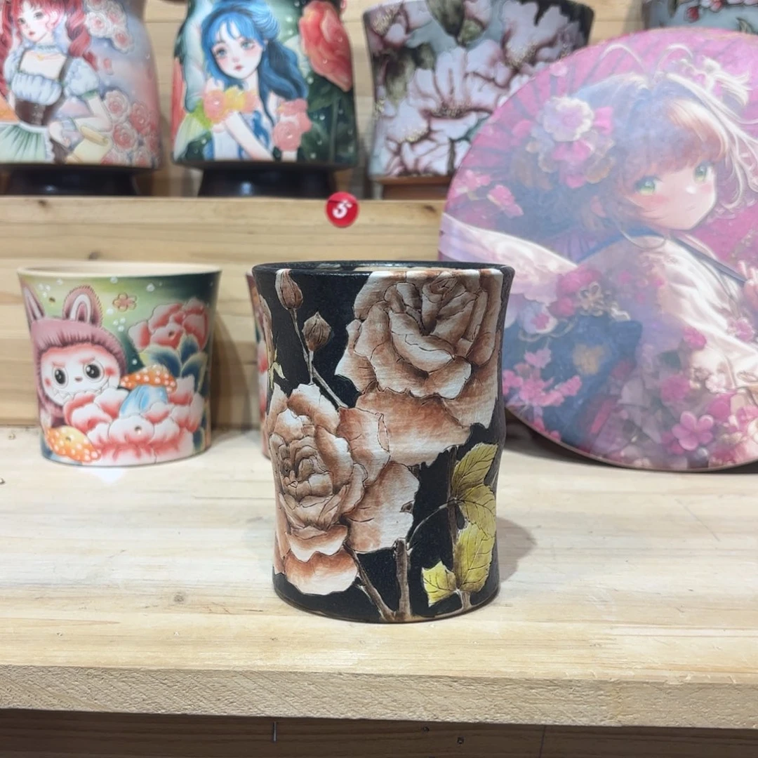 景德镇手绘花盆陶瓷8/11