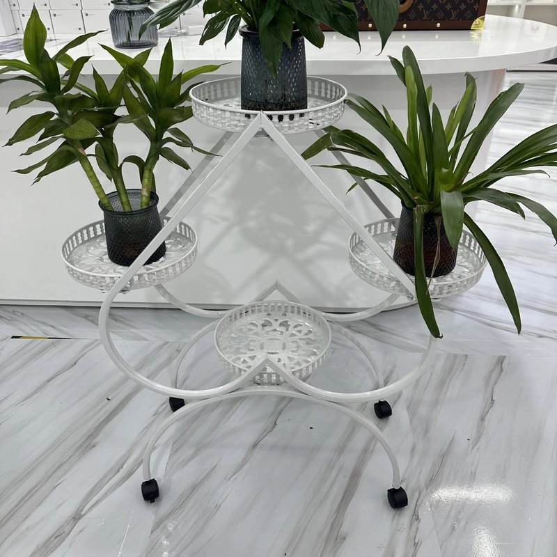 家用高级花架子室内铁艺多层置物架家用阳台多肉绿萝花盆架