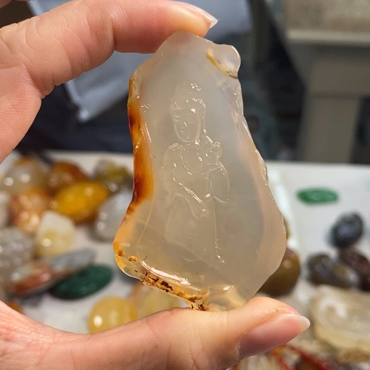 玛瑙/玉髓吊坠(不含链)未镶嵌