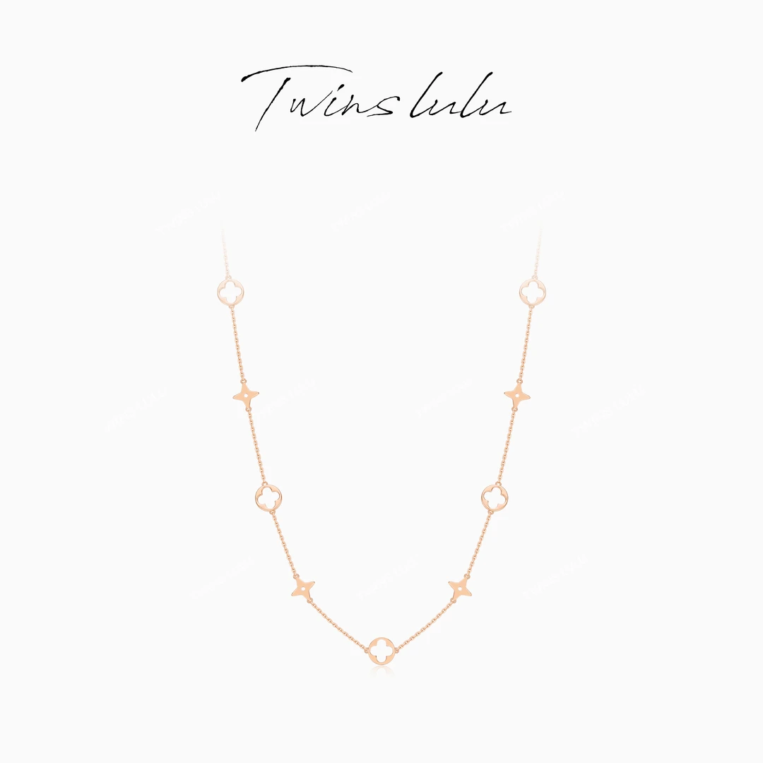 TWINS LULU 流光风 简约百搭设计感高级感镂空项链TSJ10001