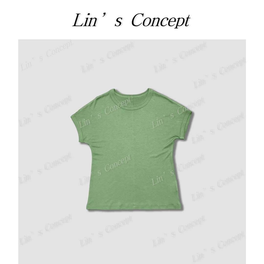 【Lin's concept】极简设计师款圆领百搭短袖T恤 DL2404919