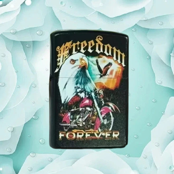 彩绘老鹰防风打火机送男士无油B