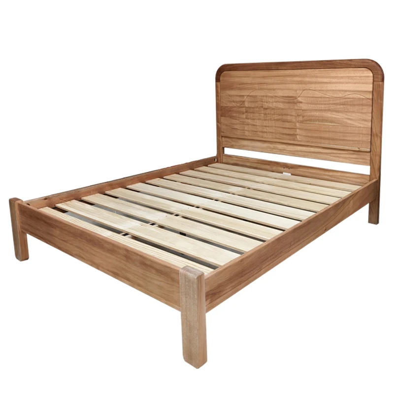 蓓可家居 儿童进口桃花芯木纯实木全原木简约单人床