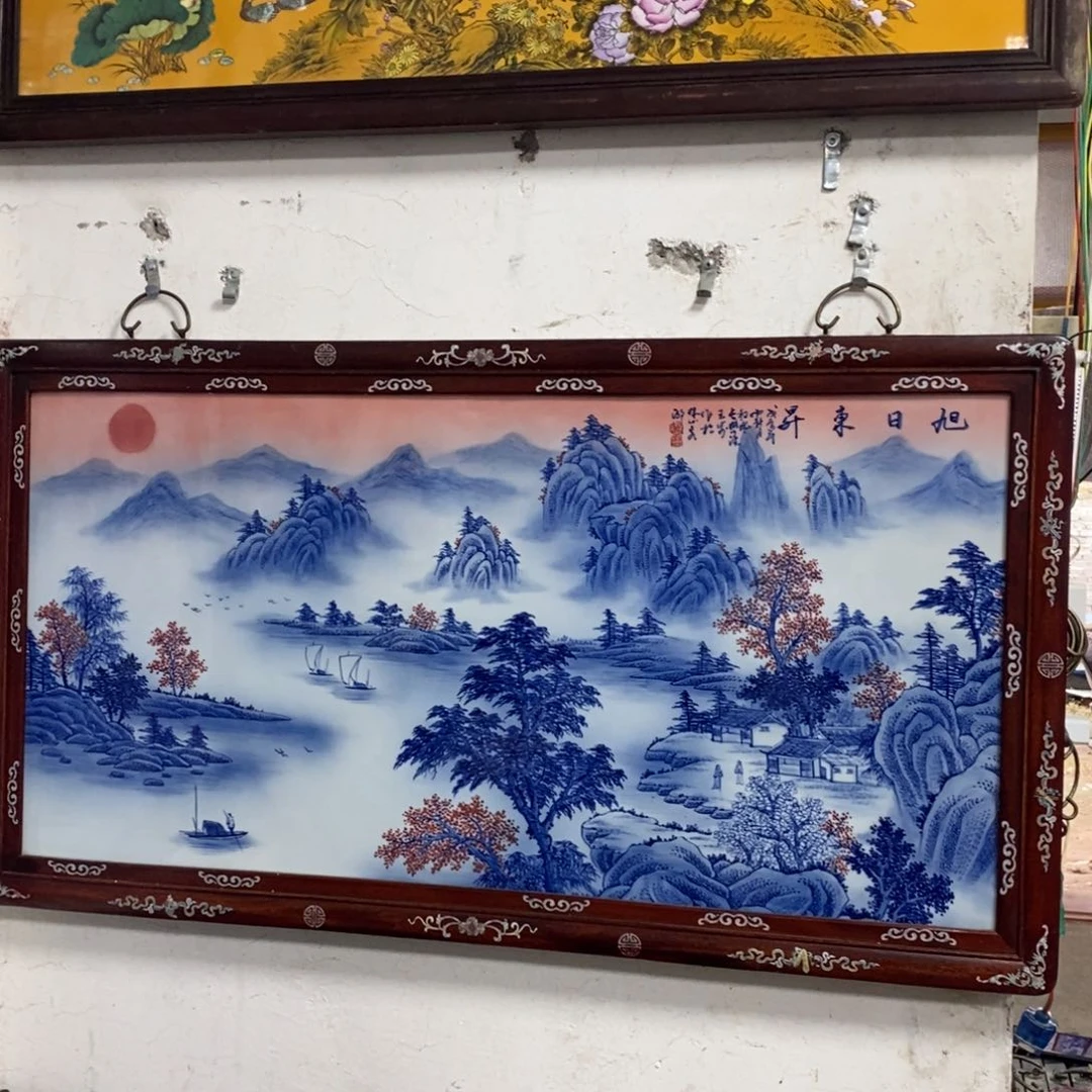瓷片1.2*66*1景德镇瓷板画柴窑烧制