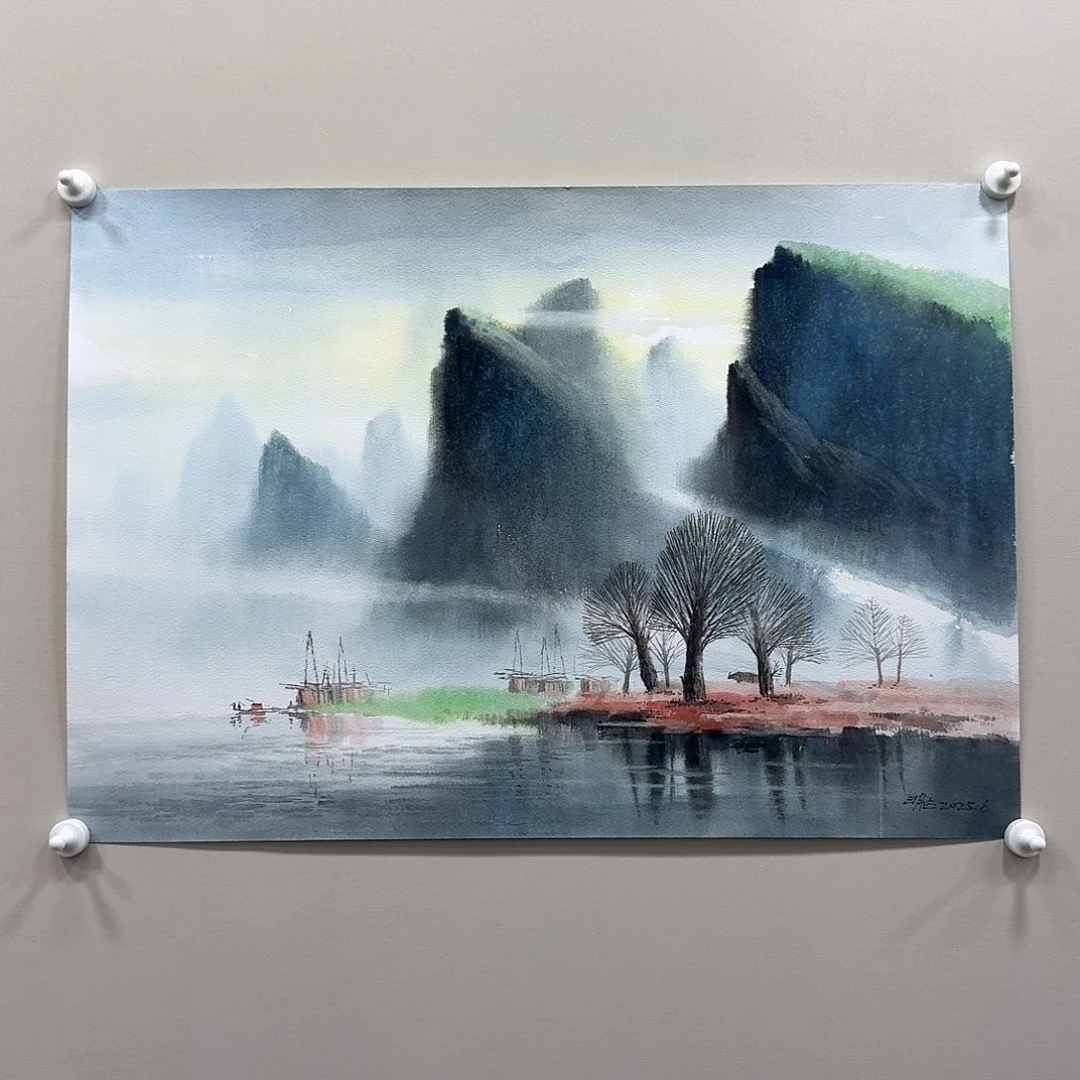 国画崔明达水彩画78✖️56
