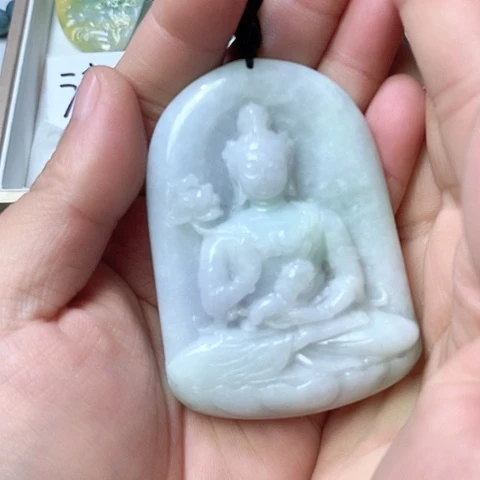 翡翠颈饰未镶嵌天然缅甸翡翠a货