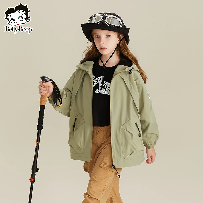 贝蒂女童春春季防水冲锋内胆三合一童装儿童摇粒绒外套套装24636